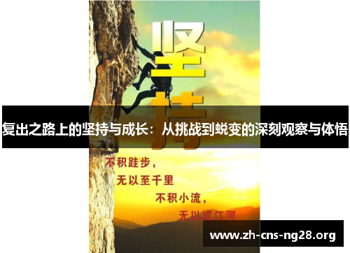 复出之路上的坚持与成长:从挑战到蜕变的深刻观察与体悟 复出之路上的坚持与成长:从挑战到蜕变的深刻观察与体悟