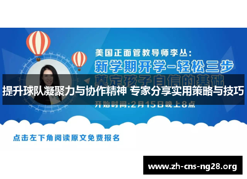 提升球队凝聚力与协作精神 专家分享实用策略与技巧 提升球队凝聚力与协作精神 专家分享实用策略与技巧